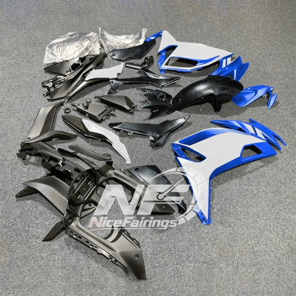 For KAWASAKI Ninja 650 ER-6F 2020-2026 Blue Black Injection Molded Fairing Kit Bodywork Set | NiceFairings - rear angle image