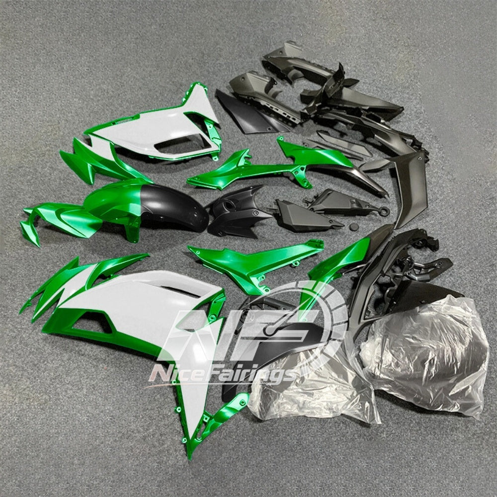 For KAWASAKI Ninja 650 ER-6F 2020-2026 Green Black Custom Painted Motorcycle Fairings Kit | NiceFairings - rear angle image