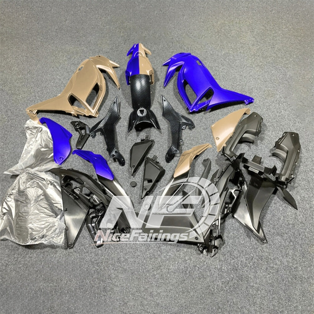For KAWASAKI Ninja 650 ER-6F 2020-2026 Blue Black Injection Molded Fairing Kit Bodywork Set | NiceFairings - rear angle image