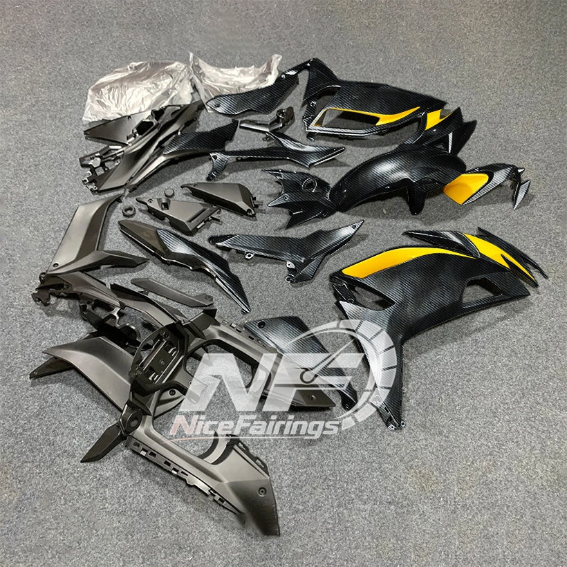 For KAWASAKI Ninja 650 ER-6F 2020-2026 Yellow Black Aftermarket ABS Fairing Kit Full Bodywork | NiceFairings - rear angle image