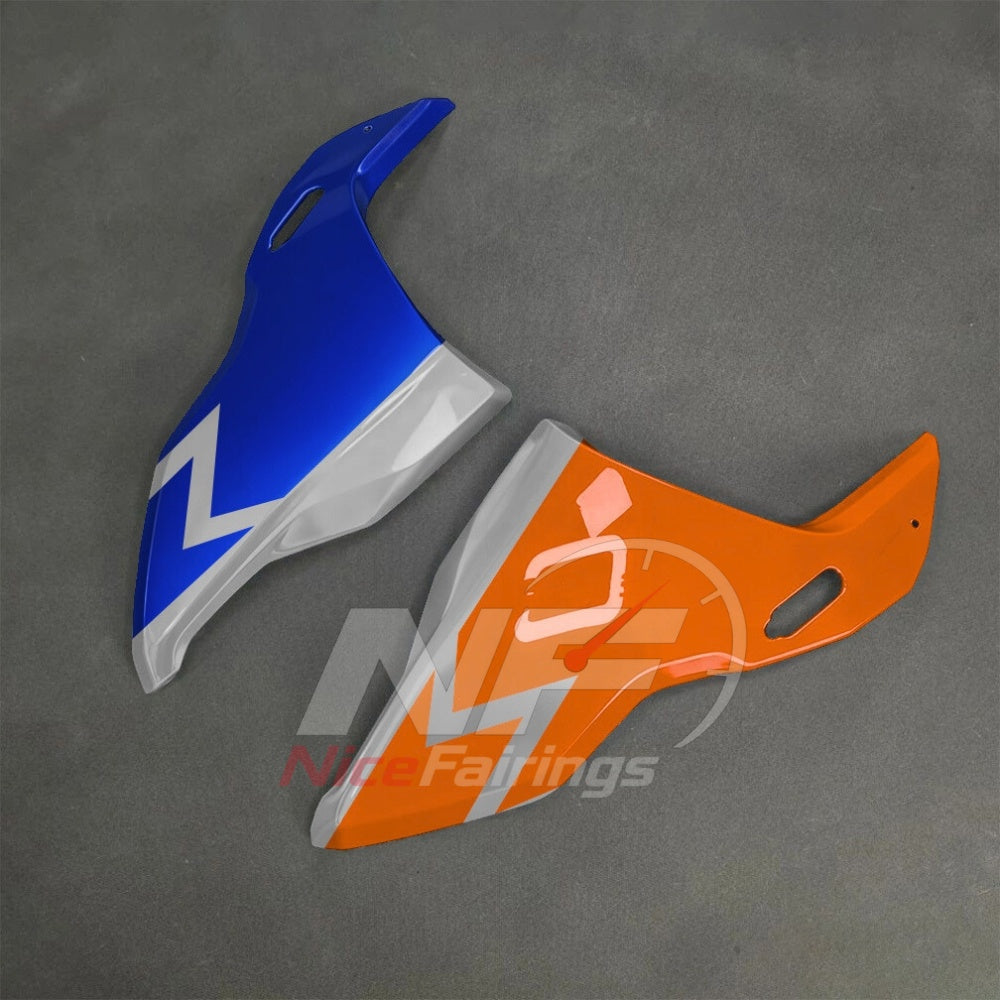 For BMW S1000RR 2025-2026 Orange Black ABS Body Kit with Street and Track Fairing Panels | NiceFairings - front angle image