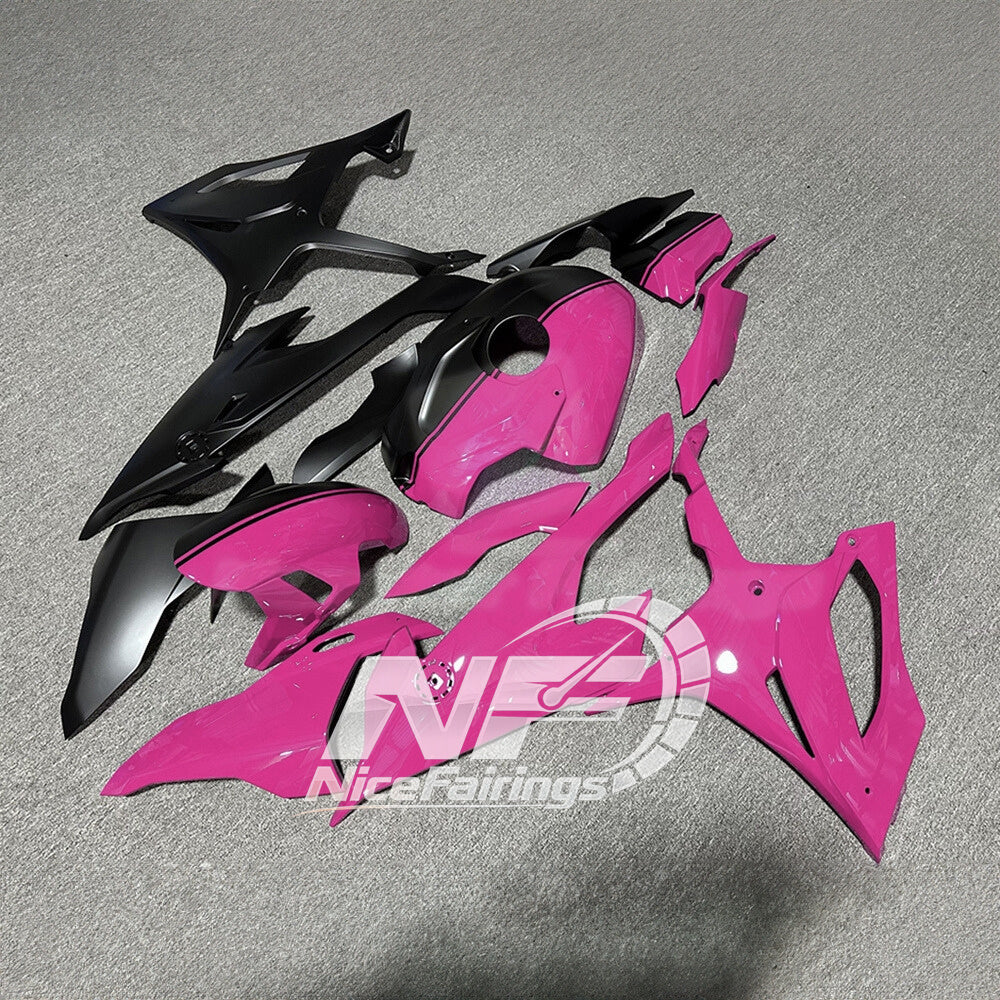 For BMW S1000RR 2019-2022 Tri Color ABS Fairing Kit, Custom Painted Motorcycle Bodywork | NiceFairings - front angle image