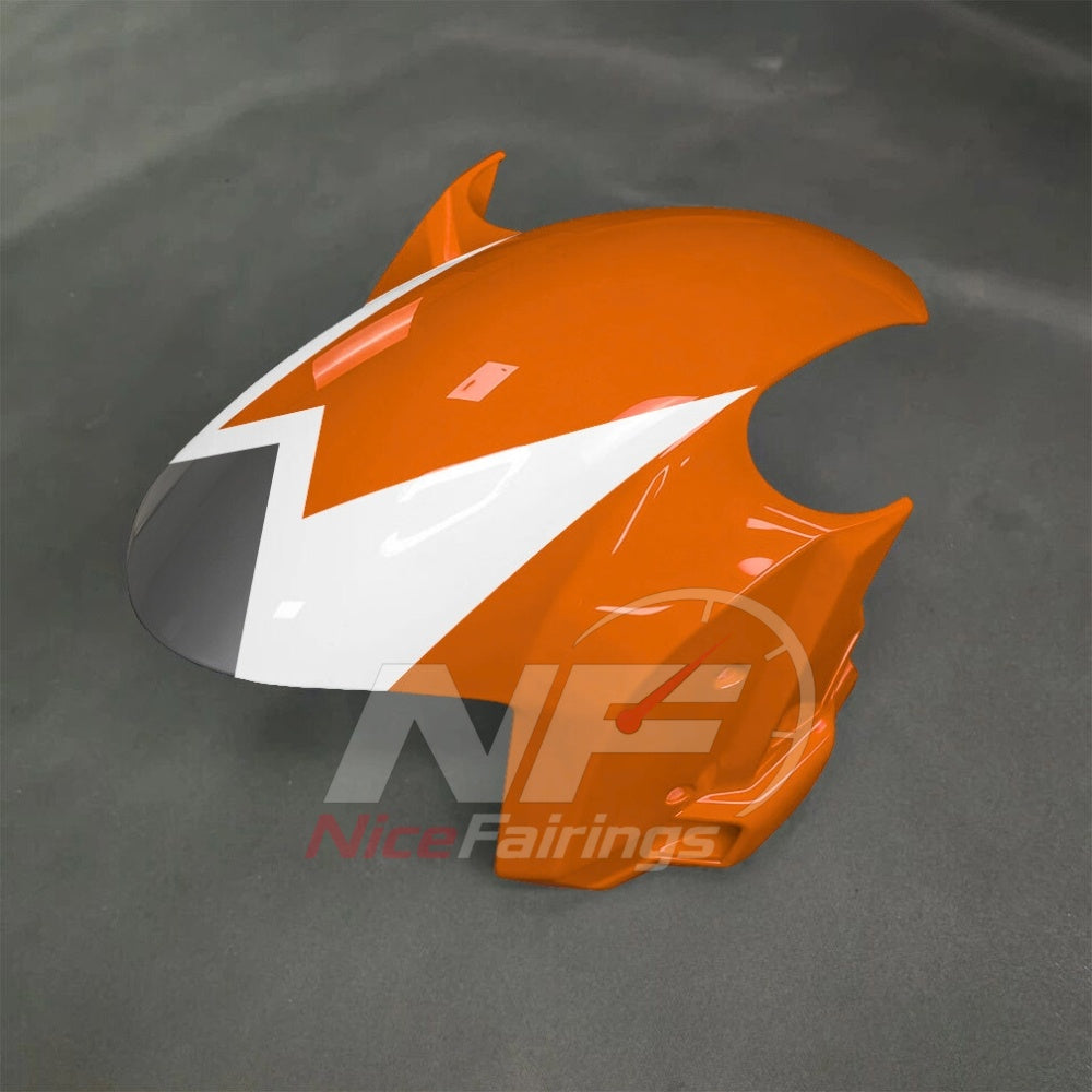 For BMW S1000RR 2025-2026 Orange Black ABS Body Kit with Street and Track Fairing Panels | NiceFairings - front angle image