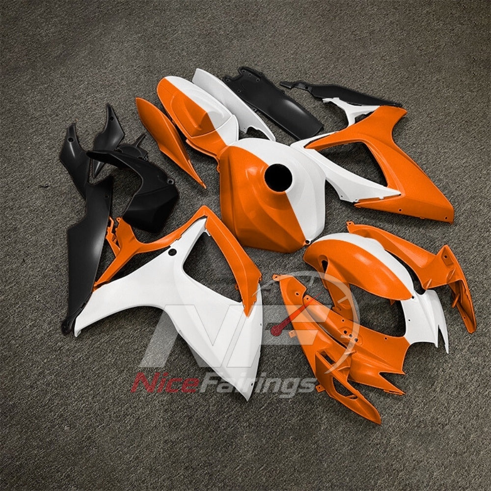 For Suzuki GSX-R600 GSX-R750 K6 2006-2007 Custom Fairings Gray ABS Sportbike Plastics | NiceFairings - front angle image