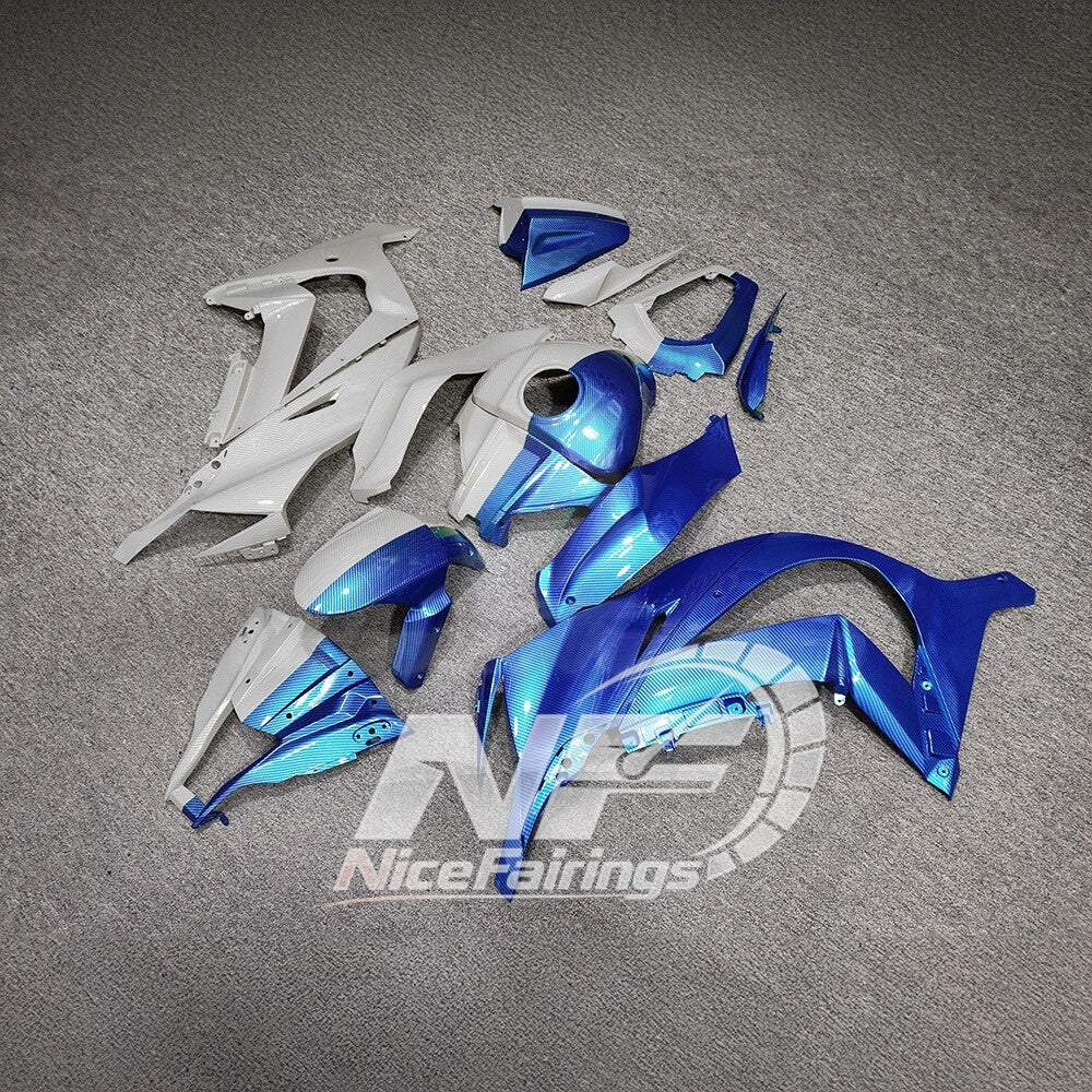 Ninja ZX10R 2011-2015 Custom Painted Replacement Plastics | NiceFairings - front angle image