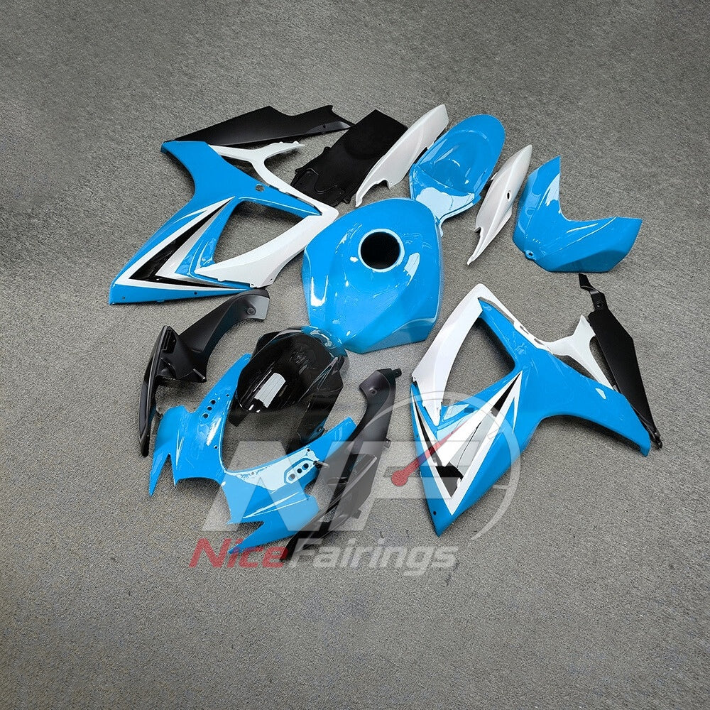 For Suzuki GSXR600 GSXR750 K6 2006-2007 ABS Body Kit Gray Street Track Fairings | NiceFairings - front angle image