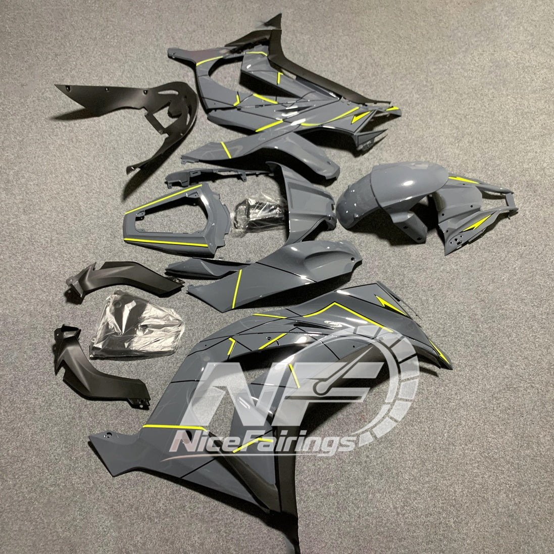 KAWASAKI Ninja ZX10R 2011-2015 Injection Molded Fairings Set | NiceFairings - front angle image