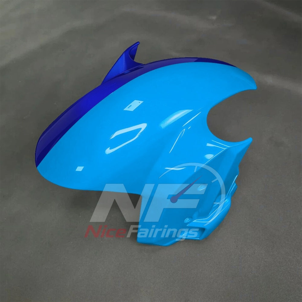 For BMW S1000RR 2025-2026 Blue Black Sportbike Fairing Set with Custom Painted Plastics | NiceFairings - front angle image
