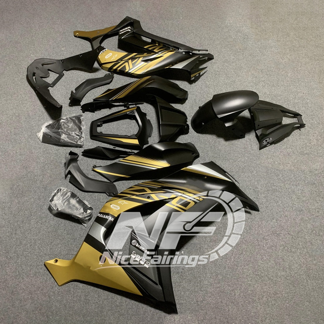 For KAWASAKI Ninja ZX10R 2011-2015 Replacement Fairing Kit | NiceFairings - front angle image