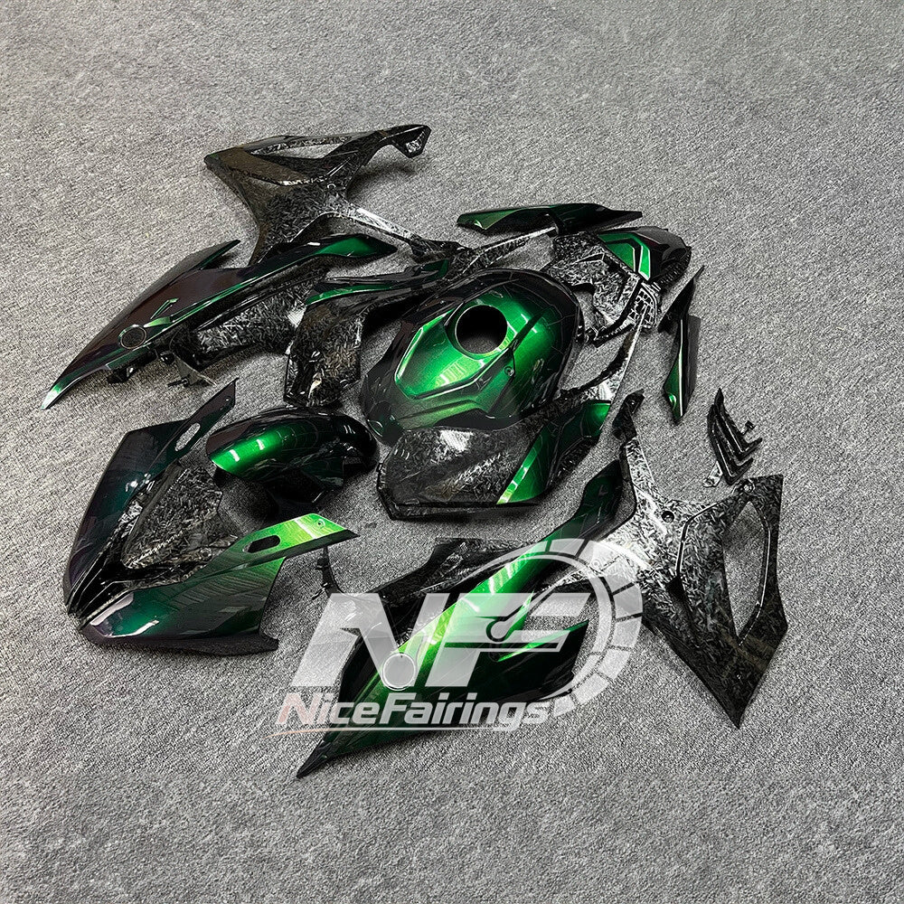 For BMW S1000RR 2019-2022 Grey Blue Elite Edition Motorcycle Fairing Kit, Aftermarket ABS Body Panels | NiceFairings - front angle image