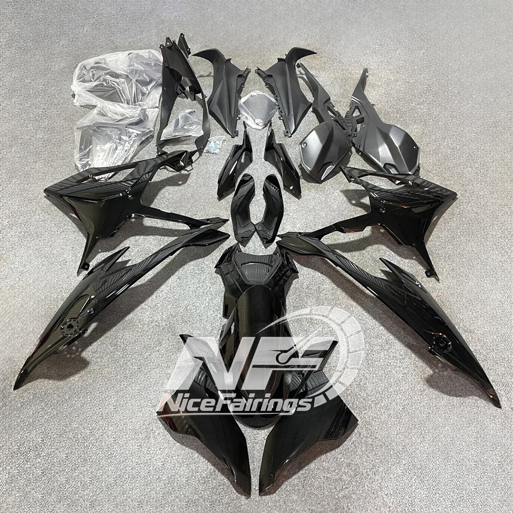 For BMW S1000RR 2019-2022 Blue White ABS Fairing Kit, Custom Painted Motorcycle Bodywork | NiceFairings - front angle image