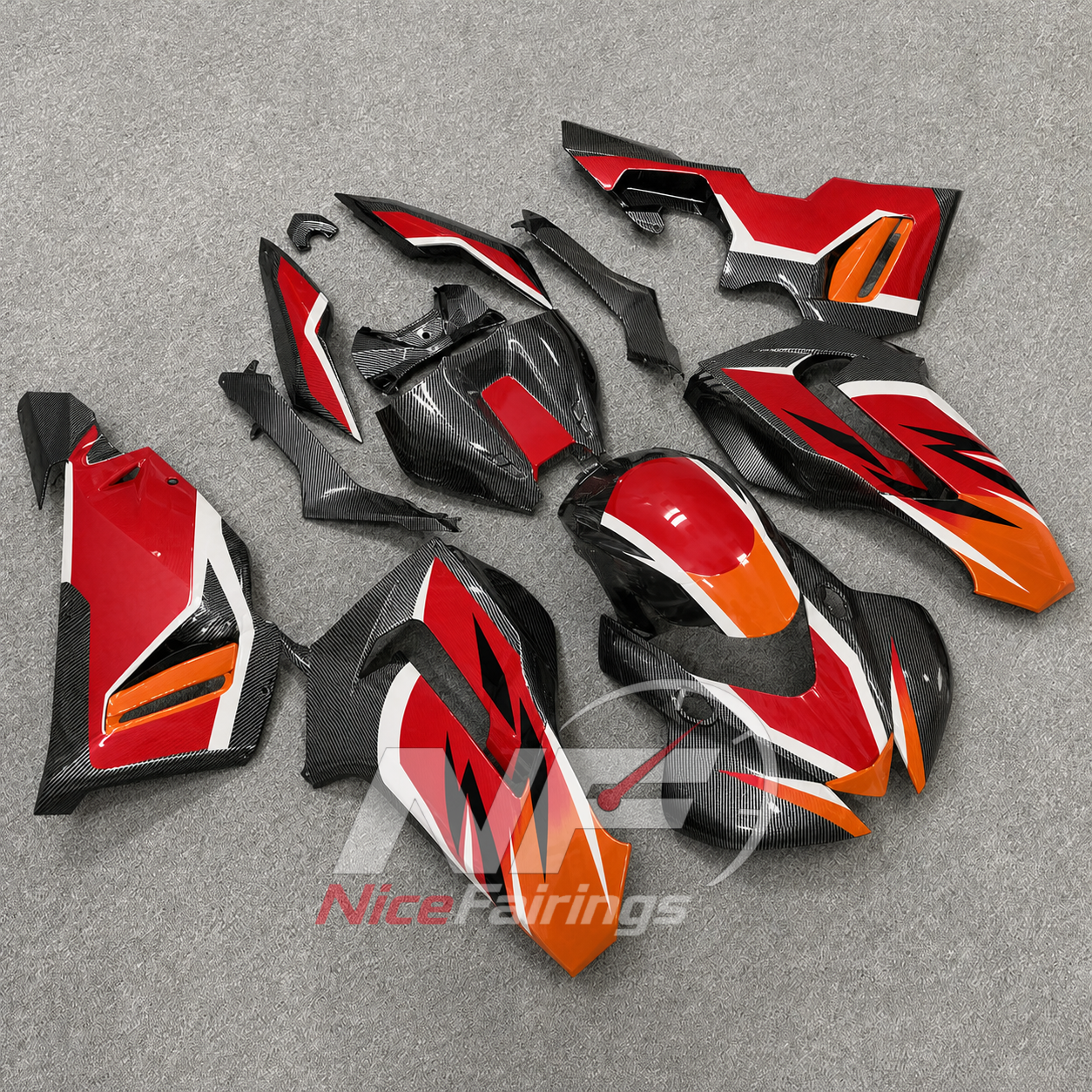 Red Black Orange ABS fairing kit for Honda CBR1000RR-R 2020-2023, design A07-P01 - image 2