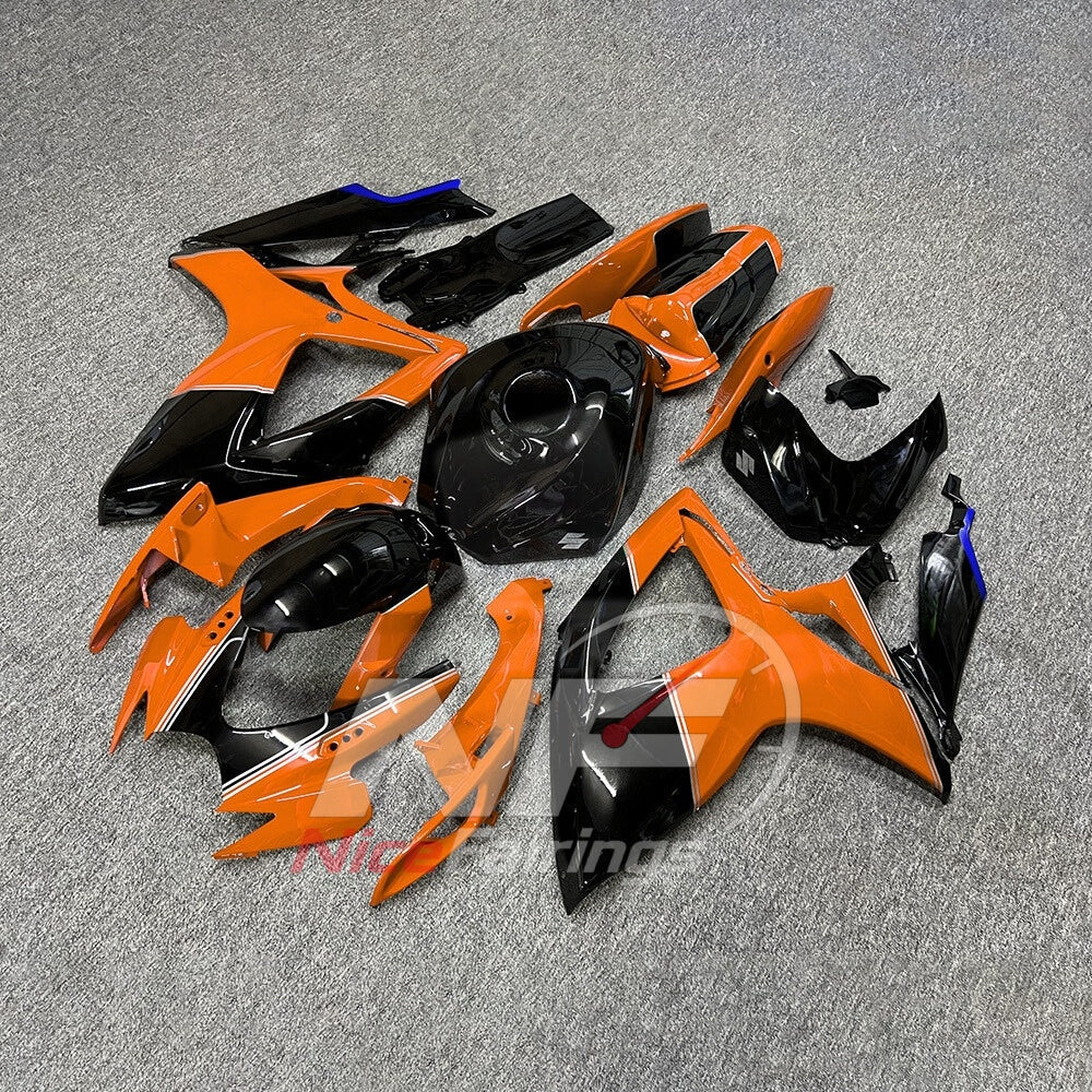 For Suzuki GSXR600 GSXR750 K6 2006-2007 ABS Fairing Kit Gray Black Painted Bodywork | NiceFairings - front angle image