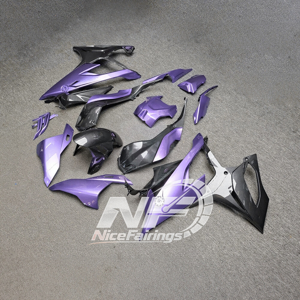 For BMW S1000RR 2019-2022 Lime Yellow Motorcycle Fairing Kit, Aftermarket ABS Body Panels | NiceFairings - front angle image
