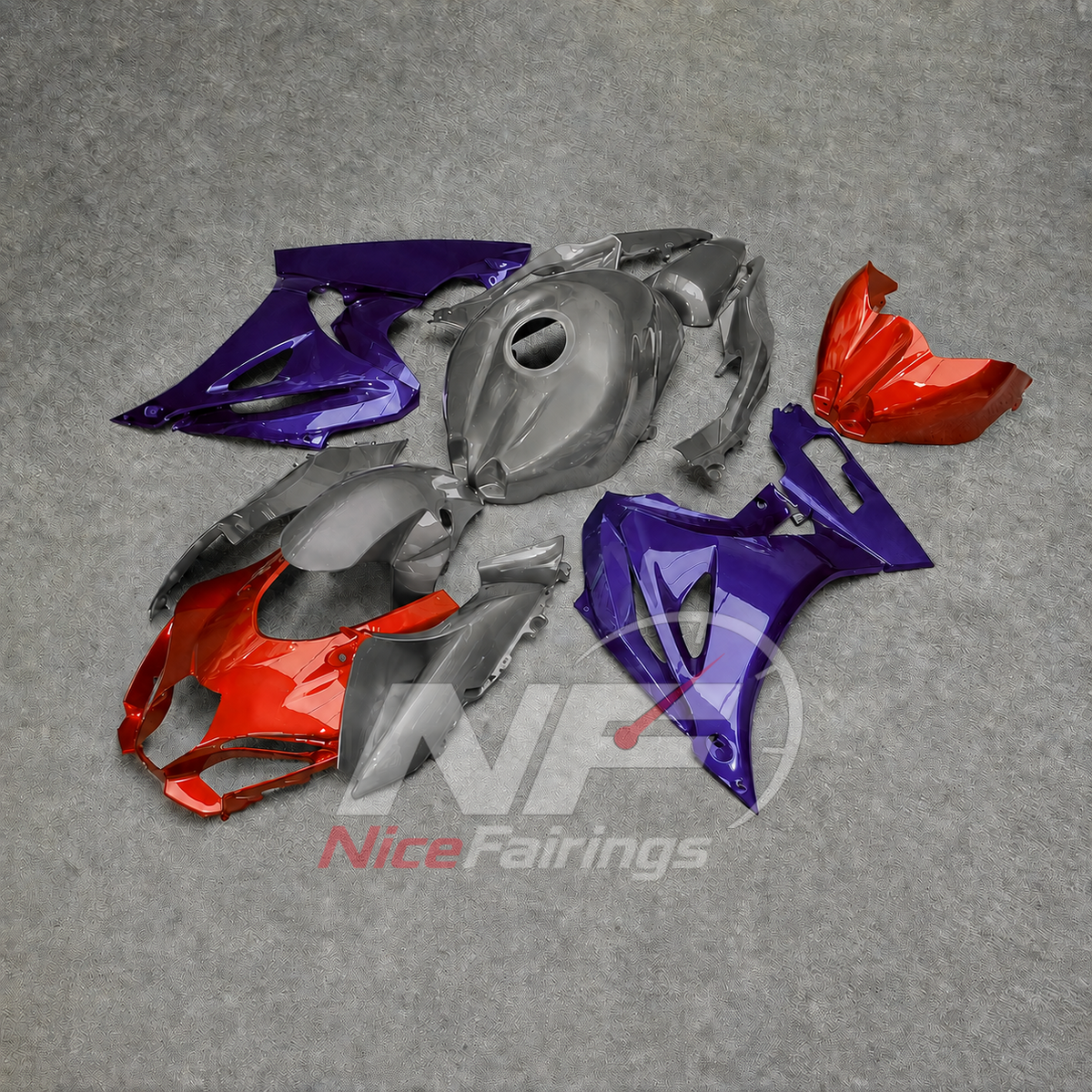 For Suzuki GSXR1000 K17 2017-2026 ABS Body Kit Purple Street Track Fairings | NiceFairings - front angle image