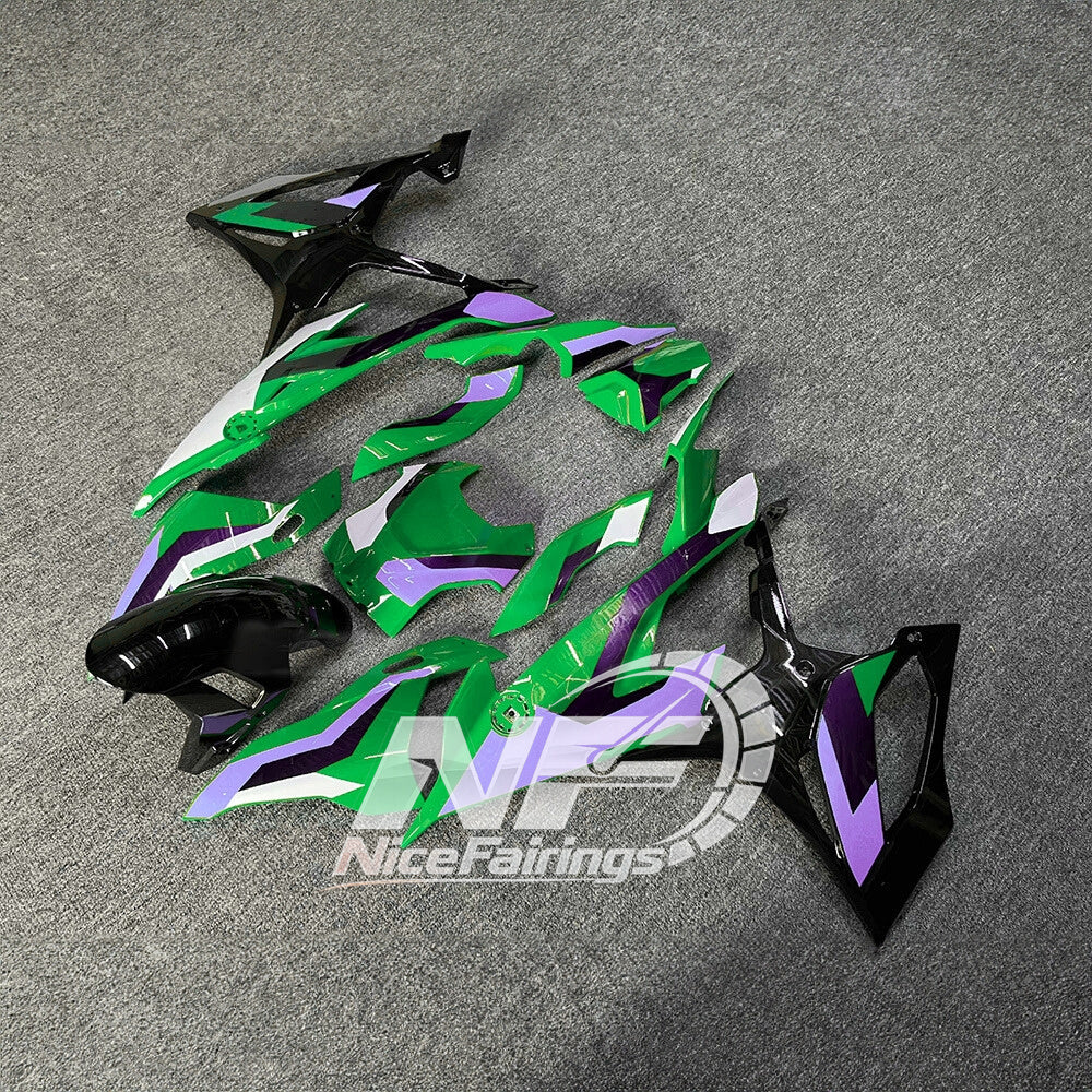 For BMW S1000RR 2019-2022 Racing Blue ABS Fairing Kit, Custom Painted Motorcycle Bodywork | NiceFairings - front angle image