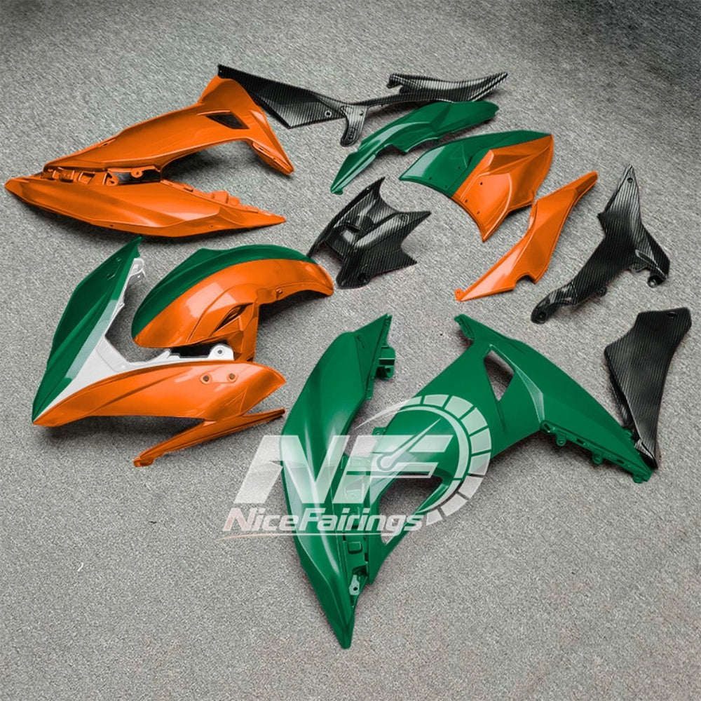 Ninja 650 ER-6F 2017-2019 Custom Painted Fairings Style 18 | NiceFairings - front angle image