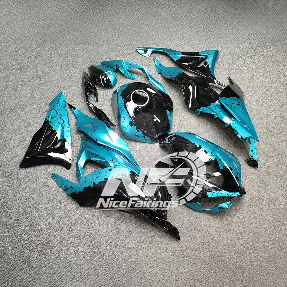 For Kawasaki ZX-6R 636 2024-2025 Replacement Fairing Set Matte Black Special Edition | NiceFairings - front angle image