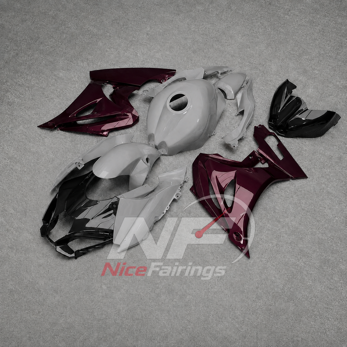 For Suzuki GSXR1000 K17 17-26 ABS Body Kit Pink Black Street Track Fairings | NiceFairings - front angle image