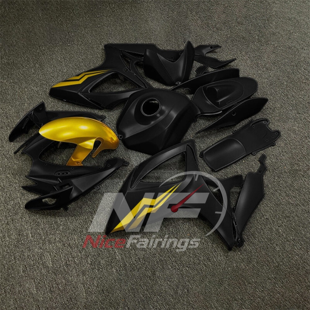 For Suzuki GSXR600 GSXR750 K6 2006-2007 ABS Fairing Kit Black Gray Painted Bodywork | NiceFairings - front angle image