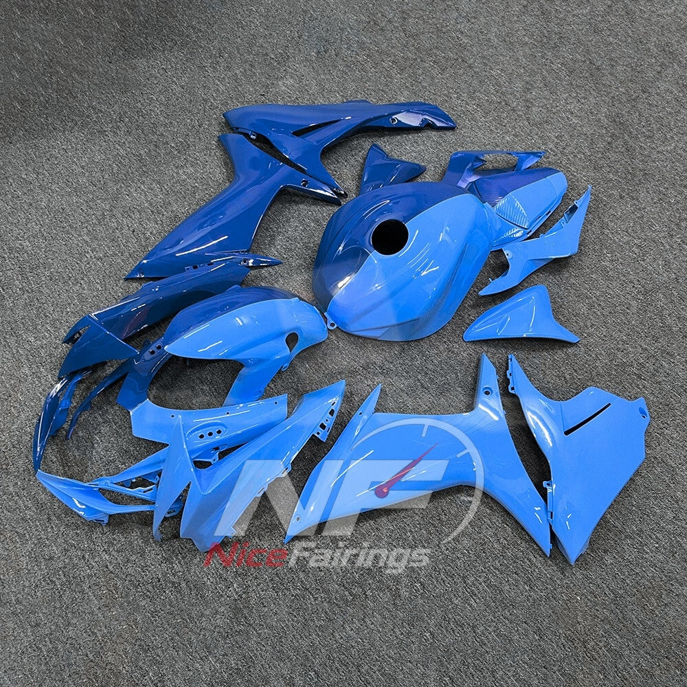 For Suzuki GSXR600 GSXR750 K11 2011-2016 Painted ABS Fairings Blue Black Complete Bodywork | NiceFairings - front angle image