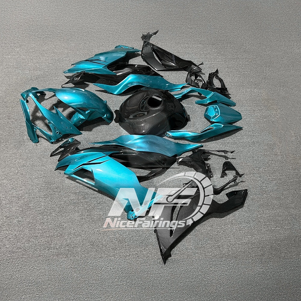 For Kawasaki ZX6R 636 2019-2023 Painted Motorcycle Bodywork Grey Red Special Edition | NiceFairings - front angle image
