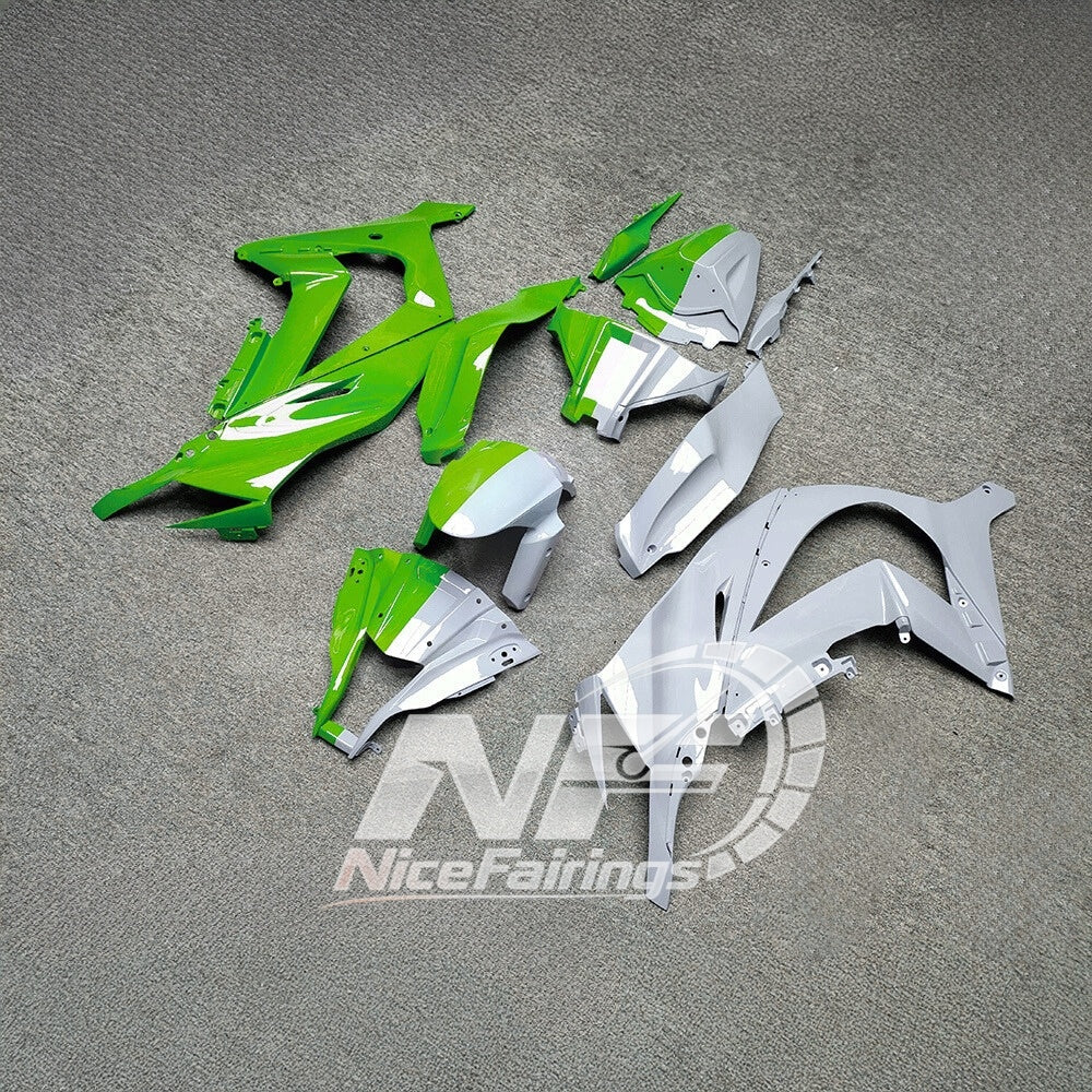 Ninja ZX10R 2011-2015 Custom Painted Replacement Plastics | NiceFairings - front angle image