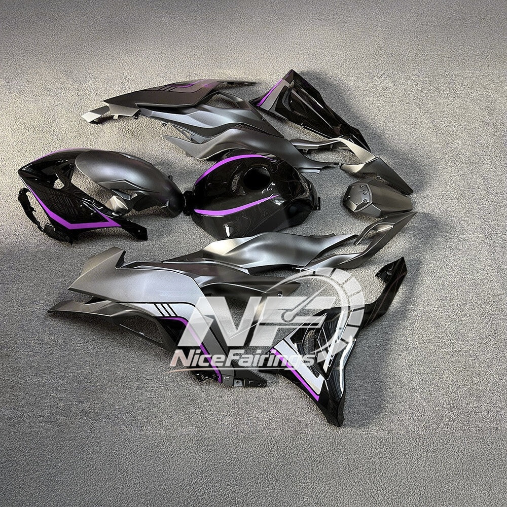For Kawasaki ZX-6R 636 2024-2025 Replacement Fairing Set Blue Silver Tank Cover | NiceFairings - front angle image