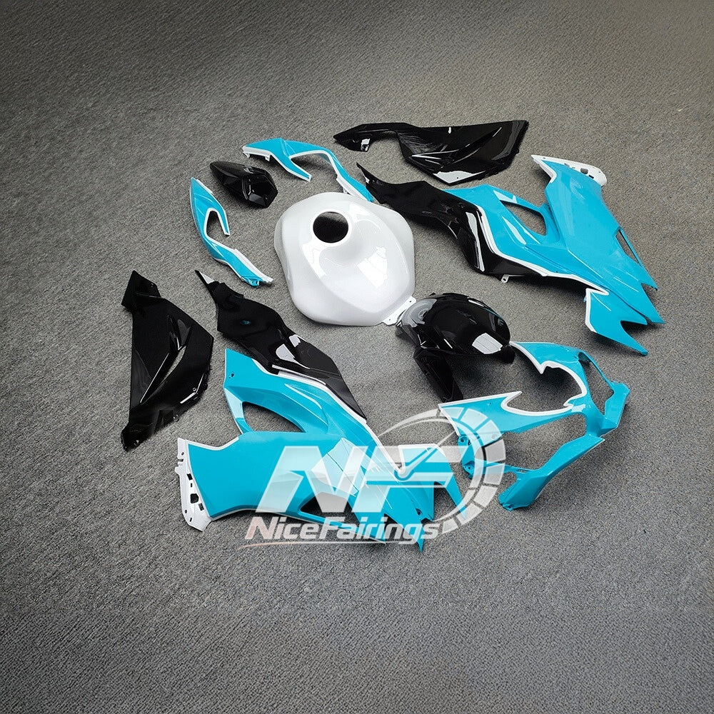 For Kawasaki ZX6R 636 2019-2023 ABS Fairing Kit Red Black Premium Edition | NiceFairings - front angle image