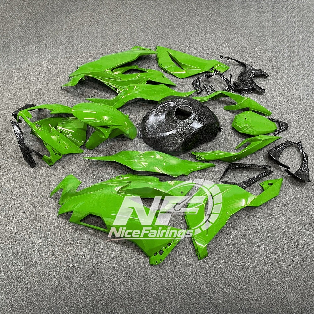 For Kawasaki ZX6R 636 2019-2023 Painted Motorcycle Bodywork Grey Red Premium Edition | NiceFairings - front angle image