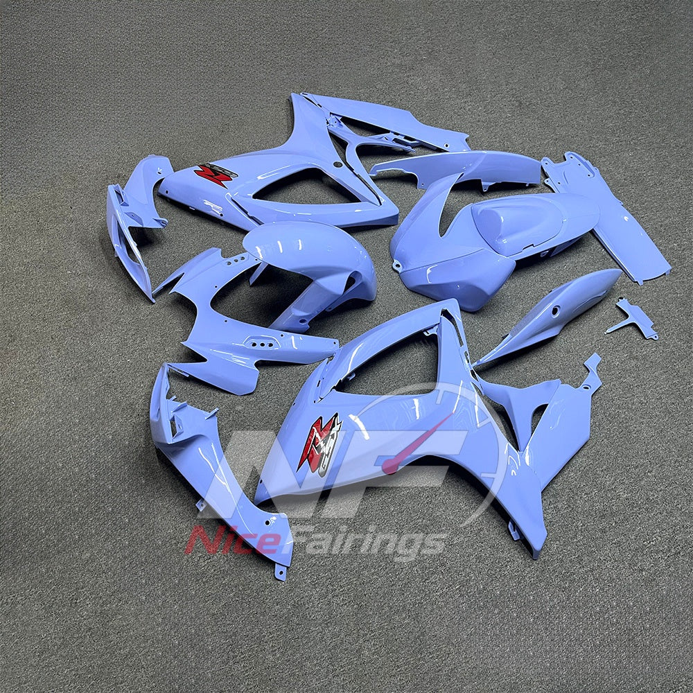 For Suzuki GSXR600 GSXR750 K6 2006-2007 Motorcycle Fairing Kit Gray Blue Body Panels | NiceFairings - front angle image