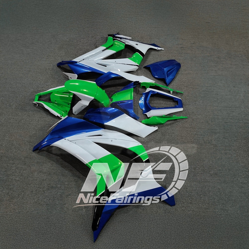 KAWASAKI ZX10R 2011-2015 Custom ABS Motorcycle Fairings | NiceFairings - front angle image