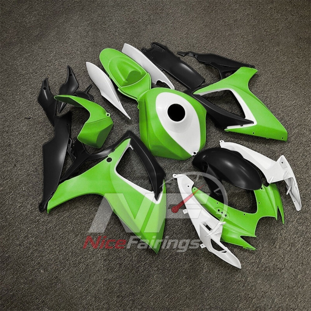 For Suzuki GSXR600 GSXR750 K6 2006-2007 ABS Body Kit Black Street Track Fairings | NiceFairings - front angle image