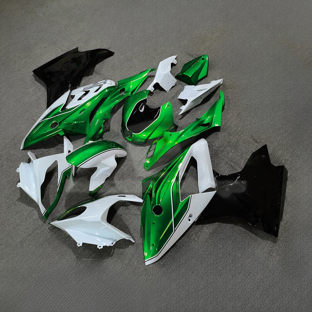 For BMW S1000RR 2017-2018 White Black Standard No Tank Cover Sportbike Fairings, Custom ABS Bodywork And Replacement Plastics | NiceFairings - front angle image