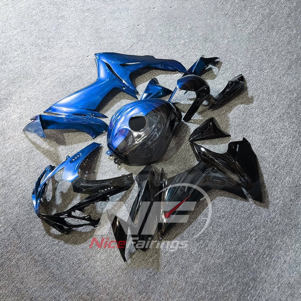 For Suzuki GSX-R600 GSX-R750 K11 2011-2016 Custom Fairings White Black ABS Sportbike Plastics | NiceFairings - front angle image