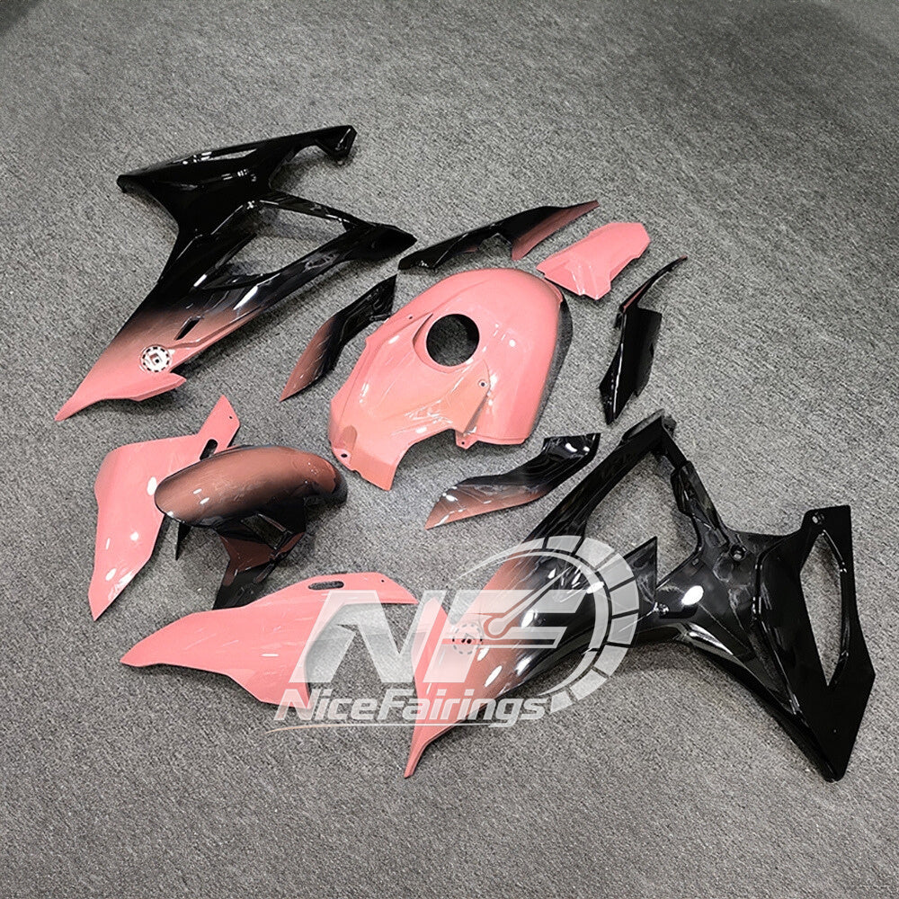 For BMW S1000RR 2019-2022 White Black Premium Edition Sportbike Fairings, Custom ABS Bodywork And Replacement Plastics | NiceFairings - front angle image