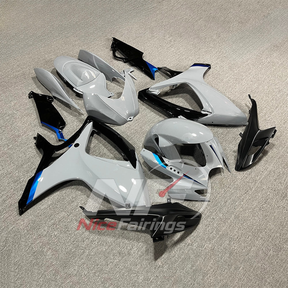 For Suzuki GSXR600 GSXR750 K6 2006-2007 ABS Body Kit Gray Street Track Fairings | NiceFairings - front angle image