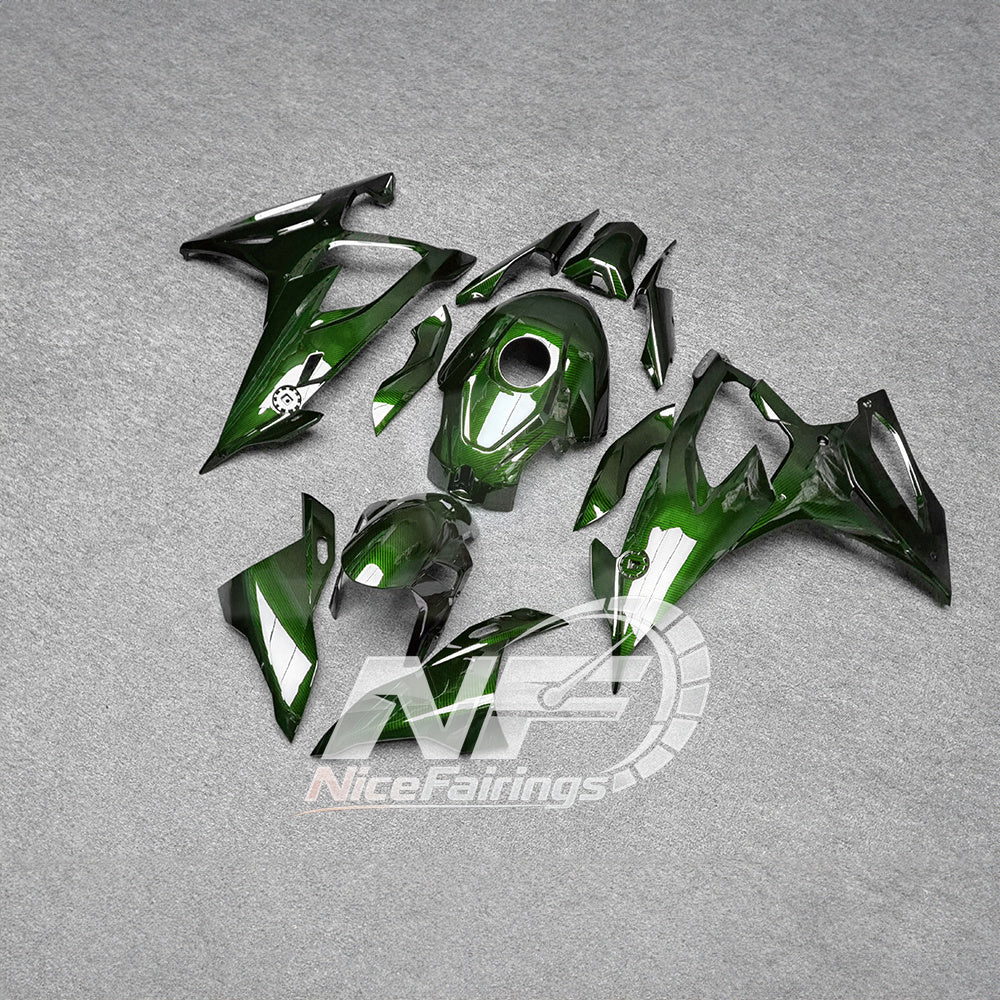 For BMW S1000RR 2019-2022 Grey Blue Premium Edition Motorcycle Fairing Kit, Aftermarket ABS Body Panels | NiceFairings - front angle image