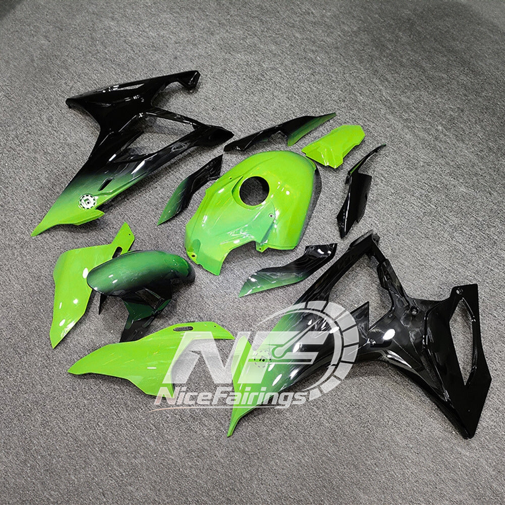 For BMW S1000RR 2019-2022 Blue White Premium Edition Full Fairing Kit, Painted ABS Motorcycle Plastics | NiceFairings - front angle image