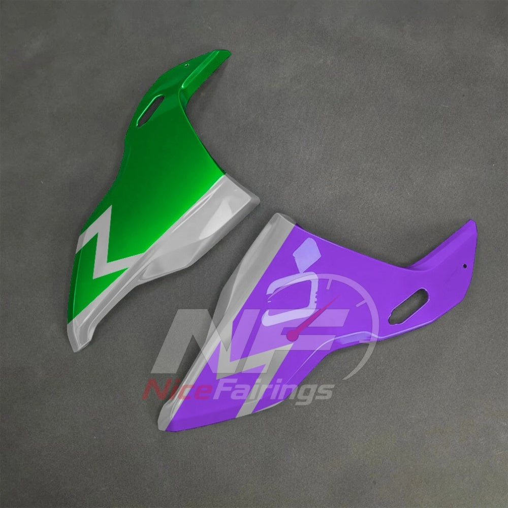 For BMW S1000RR 2025-2026 Green Black Sportbike Fairing Set with Custom Painted Plastics | NiceFairings - front angle image