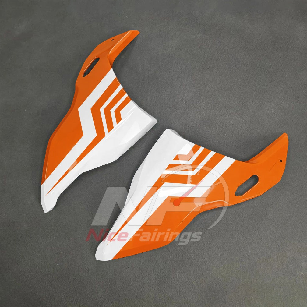 For BMW S1000RR 2025-2026 Orange Black Sportbike Fairing Set with Custom Painted Plastics | NiceFairings - front angle image