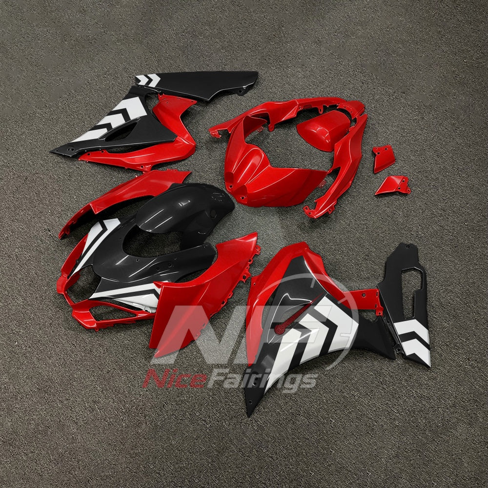 For Suzuki GSX-R1000 K17 2017-2026 K17 Sportbike Fairing Set Red Black Custom Painted Plastics | NiceFairings - front angle image