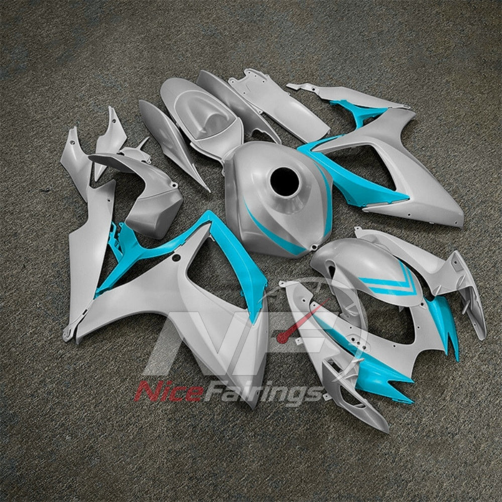 For Suzuki GSXR600 GSXR750 K6 2006-2007 Painted ABS Fairings Gray Complete Bodywork | NiceFairings - front angle image