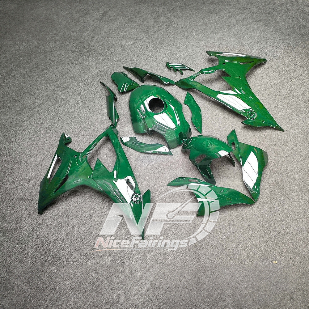 For BMW S1000RR 2019-2022 Blue White Performance Edition ABS Fairing Kit, Custom Painted Motorcycle Bodywork | NiceFairings - front angle image