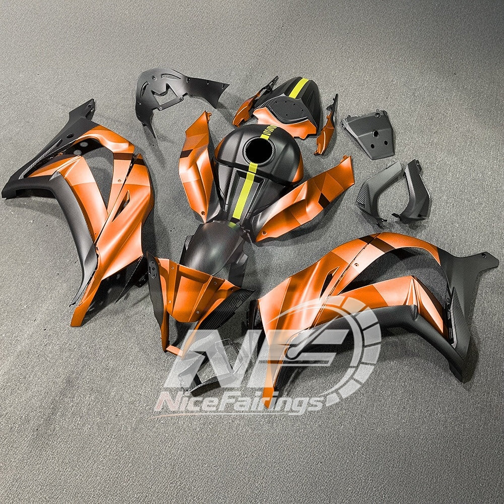 For KAWASAKI ZX10R 2011-2015 Custom Sportbike Fairings | NiceFairings - front angle image