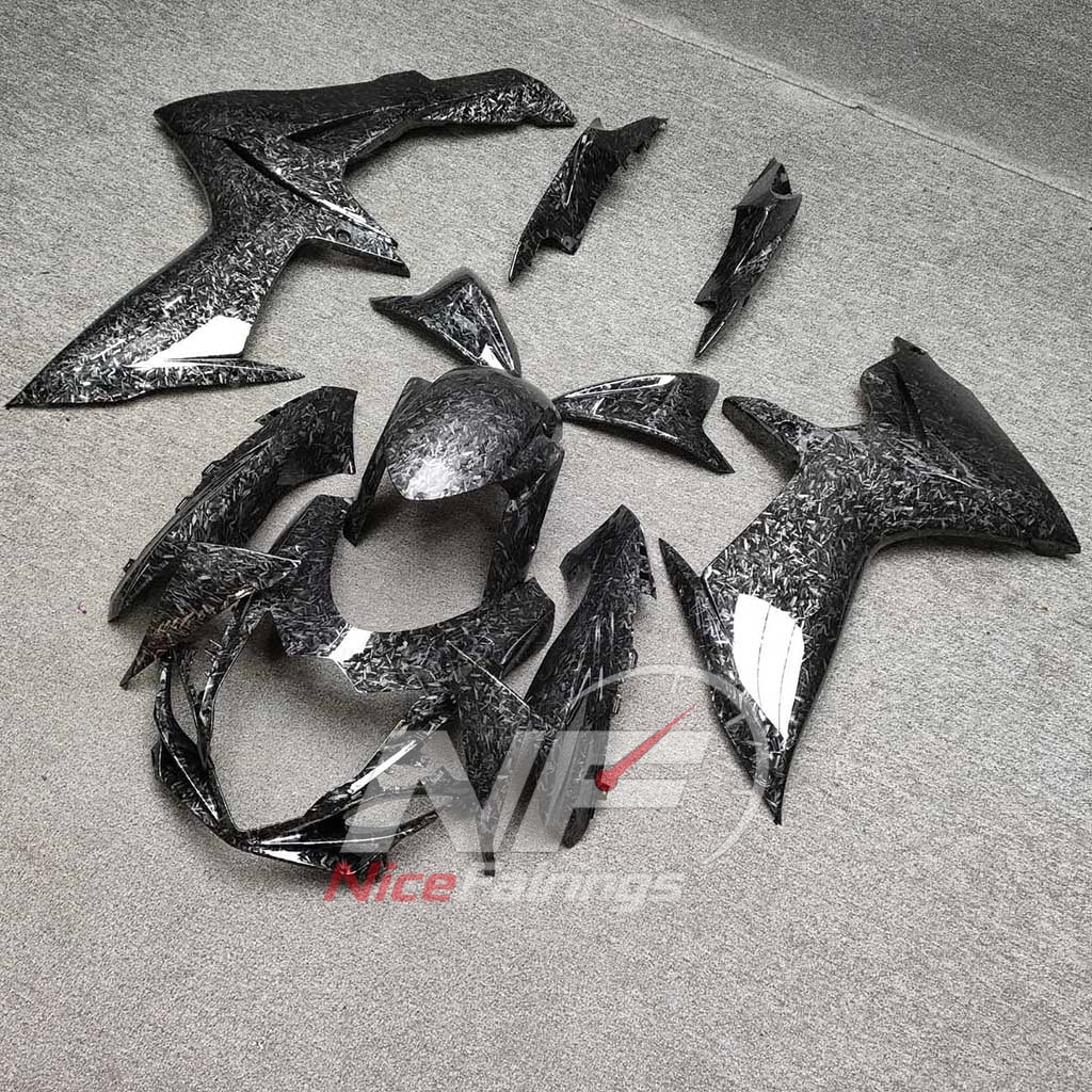 For Suzuki GSXR600 GSXR750 K11 2011-2016 ABS Fairing Kit White Black Painted Bodywork | NiceFairings - front angle image