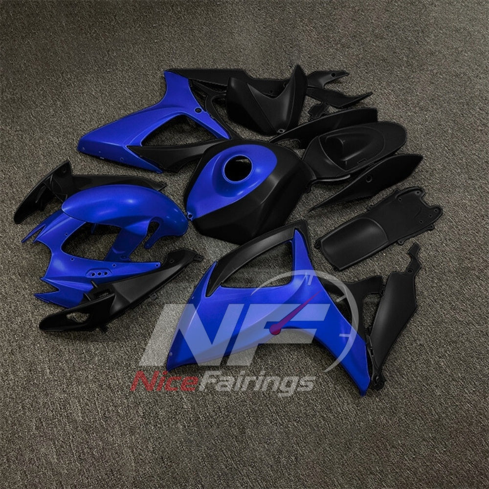 For Suzuki GSXR600 GSXR750 K6 2006-2007 Painted ABS Fairings Black Gray Complete Bodywork | NiceFairings - front angle image
