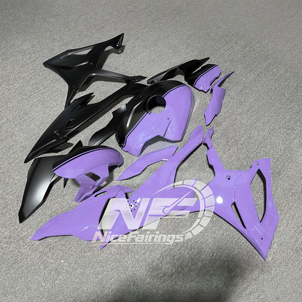 For BMW S1000RR 2019-2022 Racing Blue Motorcycle Fairing Kit, Aftermarket ABS Body Panels | NiceFairings - front angle image