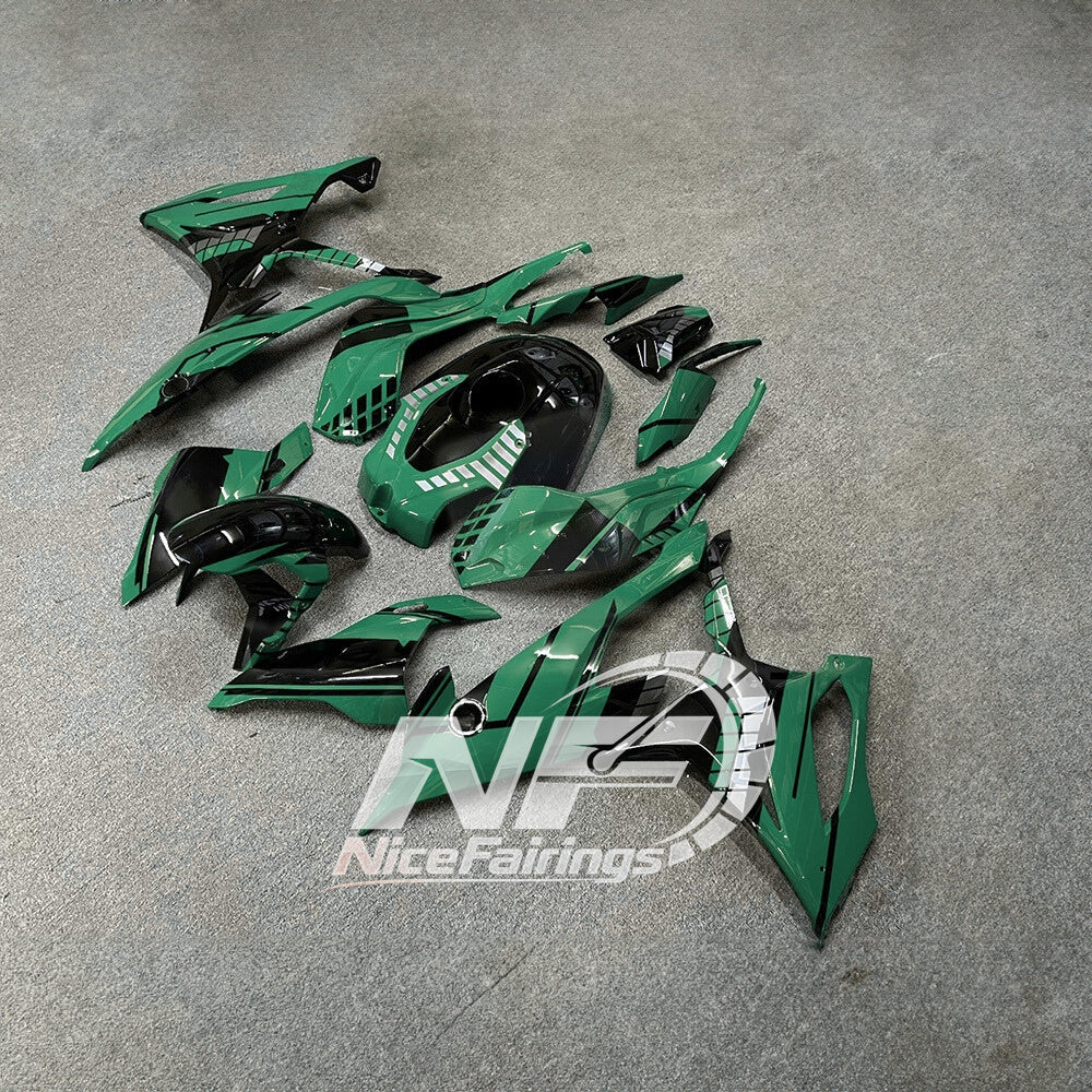 For BMW S1000RR 2019-2022 Carbon Look Motorcycle Fairing Kit, Aftermarket ABS Body Panels | NiceFairings - front angle image