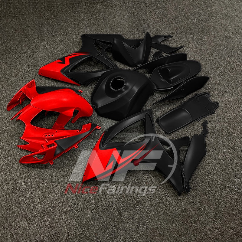 For Suzuki GSX-R600 GSX-R750 K6 2006-2007 Custom Fairings Black Gray ABS Sportbike Plastics | NiceFairings - front angle image